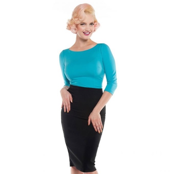 XL Black Dixifried Perfect Pencil Skirt - Picture 1 of 5